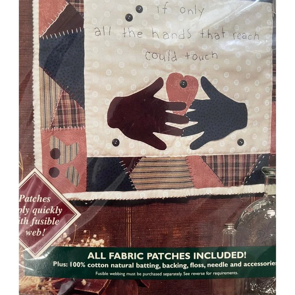 NIB Bucilla’s Patchworks Kit Country Prim Cottage 41148 Craft Appliqué Quilt